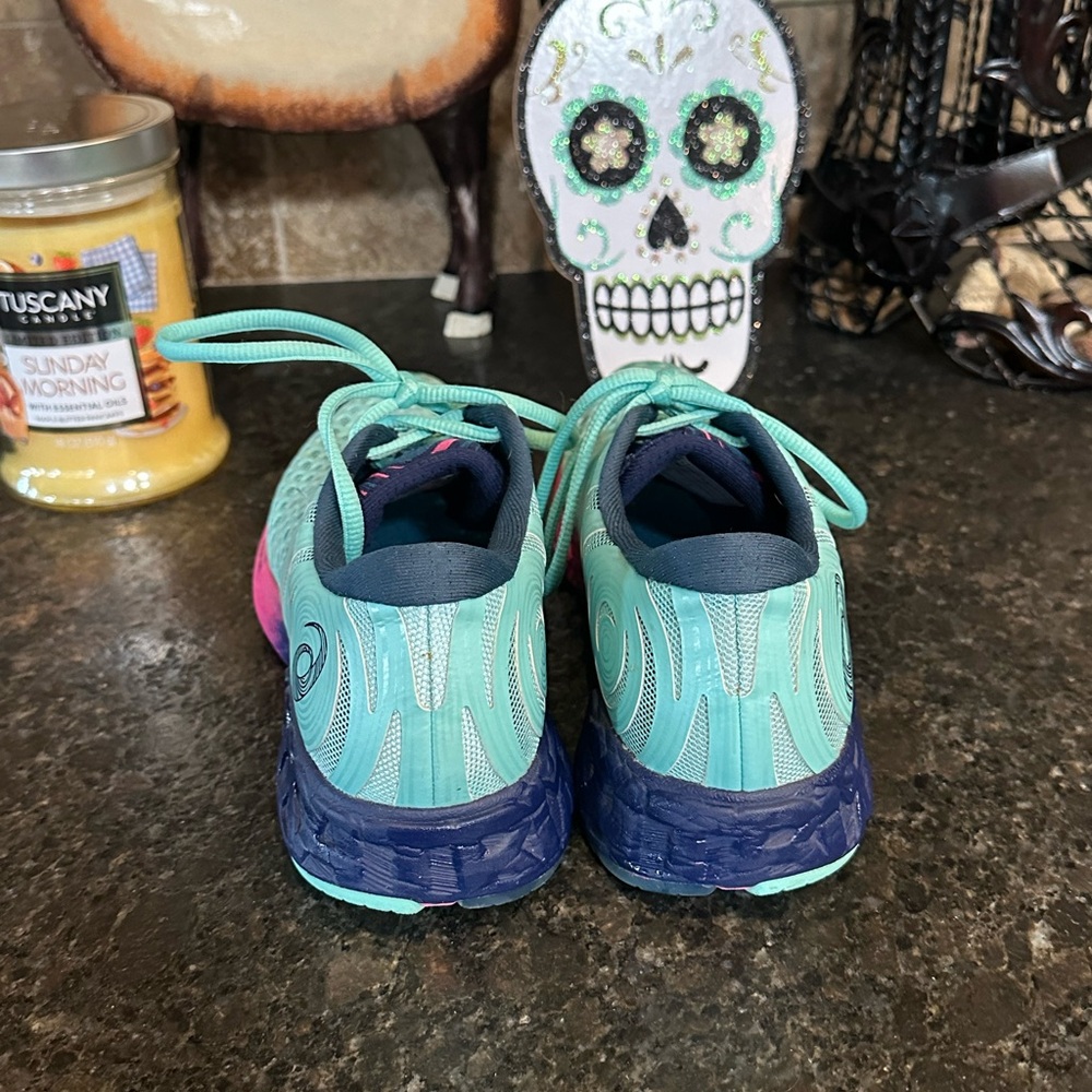 Asics Women's Noosa FF 2 Flyte Foam Mint Teal and Pink Athletic Running Shoes - Picture 2 of 8